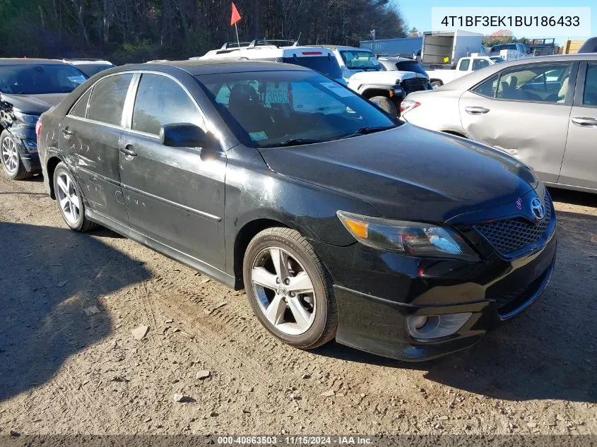 2011 Toyota Camry Se VIN: 4T1BF3EK1BU186433 Lot: 40863503