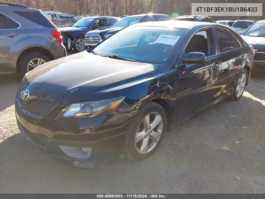 2011 Toyota Camry Se VIN: 4T1BF3EK1BU186433 Lot: 40863503