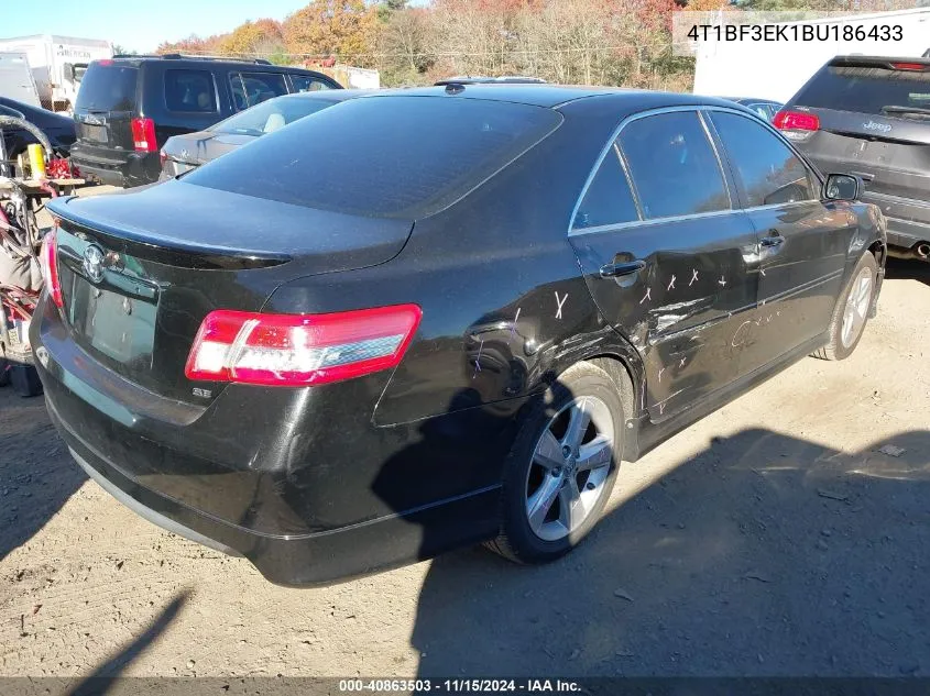 2011 Toyota Camry Se VIN: 4T1BF3EK1BU186433 Lot: 40863503