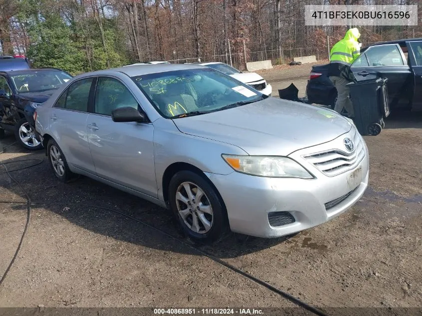 2011 Toyota Camry Le VIN: 4T1BF3EK0BU616596 Lot: 40868951