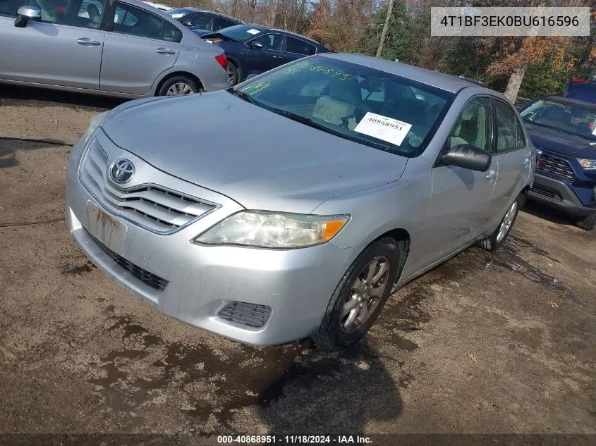 2011 Toyota Camry Le VIN: 4T1BF3EK0BU616596 Lot: 40868951