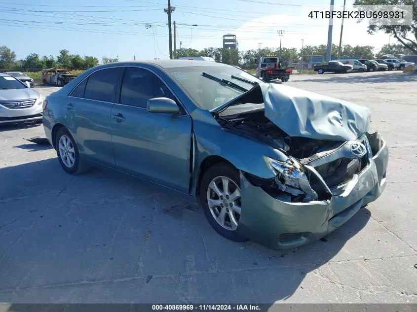 2011 Toyota Camry Le VIN: 4T1BF3EK2BU698931 Lot: 40869969