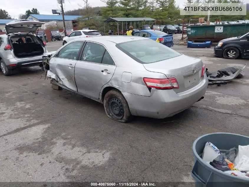 2011 Toyota Camry Le VIN: 4T1BF3EKXBU686106 Lot: 40875060