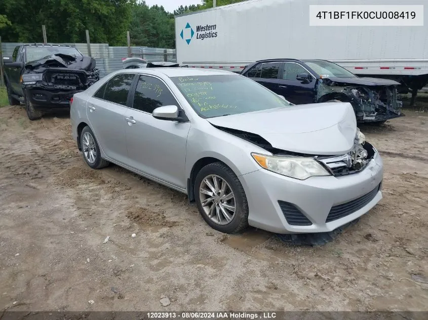 4T1BF1FK0CU008419 2012 Toyota Camry