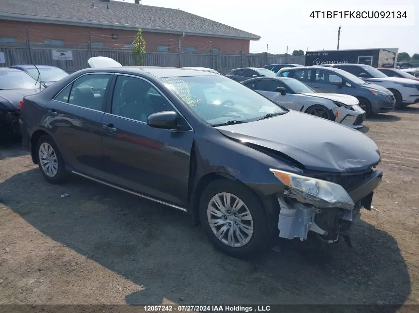 4T1BF1FK8CU092134 2012 Toyota Camry Le