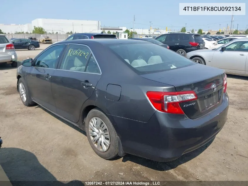 4T1BF1FK8CU092134 2012 Toyota Camry Le