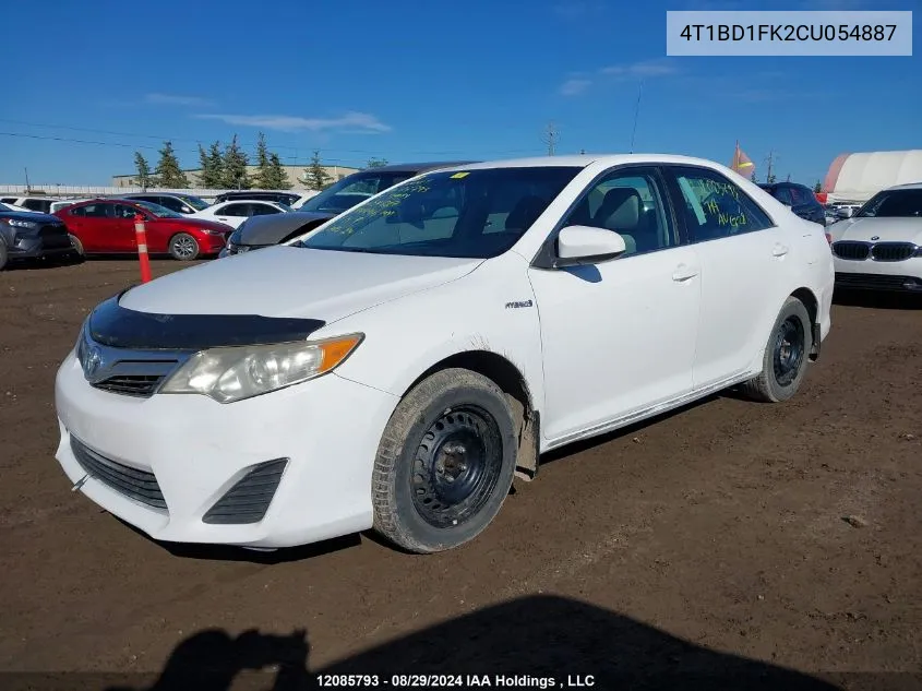 2012 Toyota Camry Hybrid Le VIN: 4T1BD1FK2CU054887 Lot: 12085793