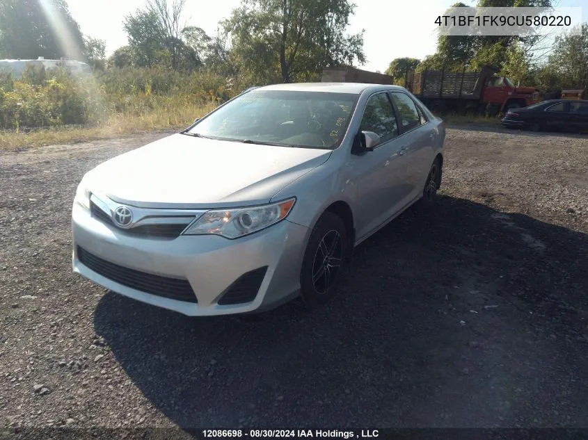 2012 Toyota Camry Se/Le/Xle VIN: 4T1BF1FK9CU580220 Lot: 12086698