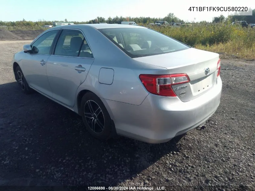 4T1BF1FK9CU580220 2012 Toyota Camry Se/Le/Xle