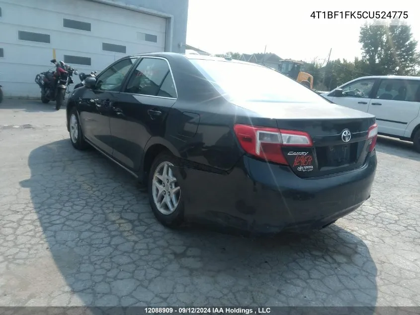 2012 Toyota Camry Le VIN: 4T1BF1FK5CU524775 Lot: 12088909