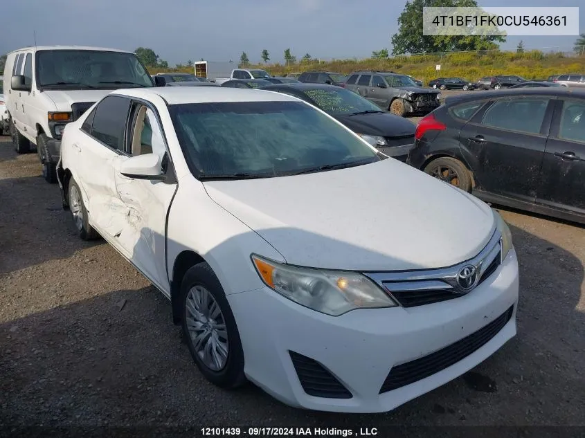 4T1BF1FK0CU546361 2012 Toyota Camry Le