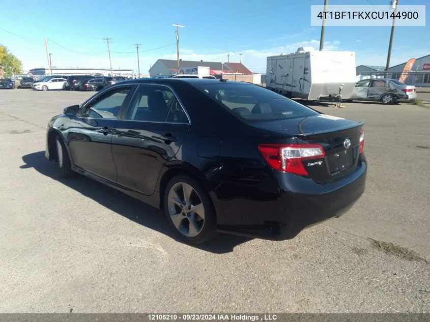 2012 Toyota Camry Se/Le/Xle VIN: 4T1BF1FKXCU144900 Lot: 12105210