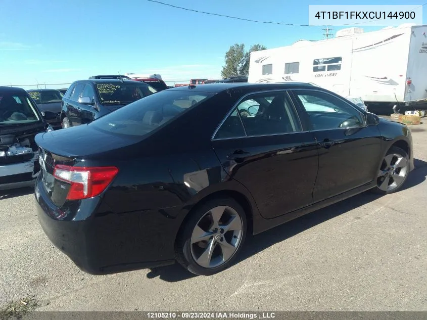 2012 Toyota Camry Se/Le/Xle VIN: 4T1BF1FKXCU144900 Lot: 12105210