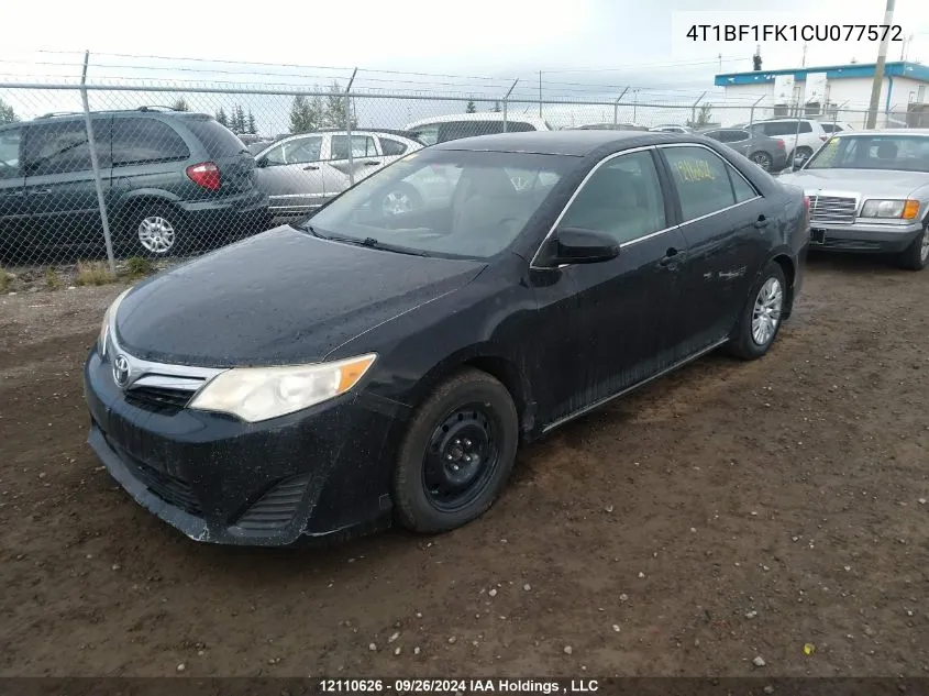 2012 Toyota Camry Le VIN: 4T1BF1FK1CU077572 Lot: 12110626