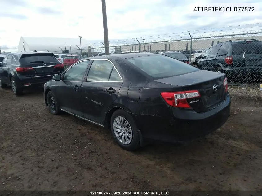 4T1BF1FK1CU077572 2012 Toyota Camry Le