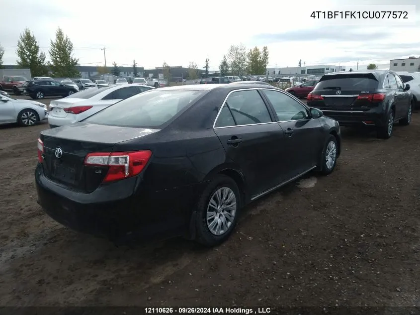 4T1BF1FK1CU077572 2012 Toyota Camry Le