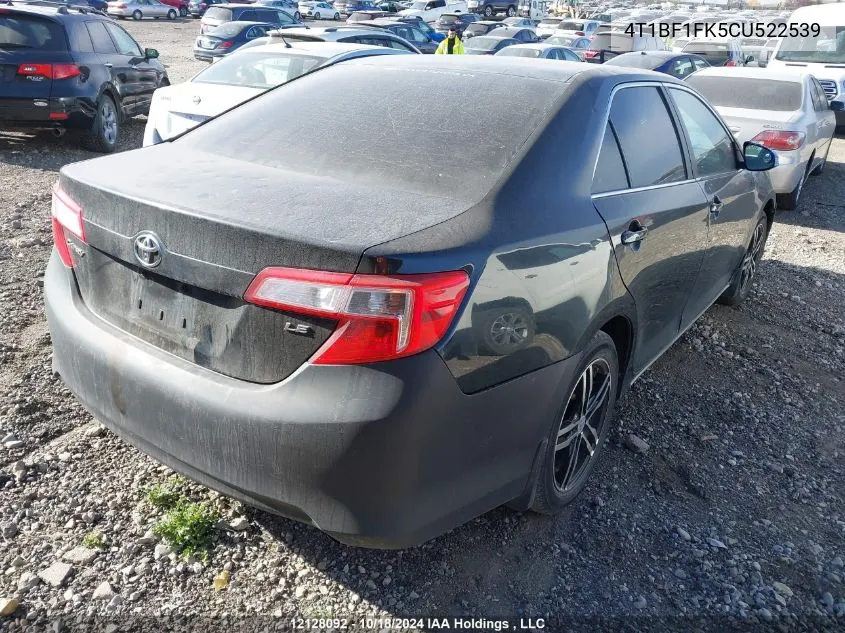 2012 Toyota Camry Se/Le/Xle VIN: 4T1BF1FK5CU522539 Lot: 12128092