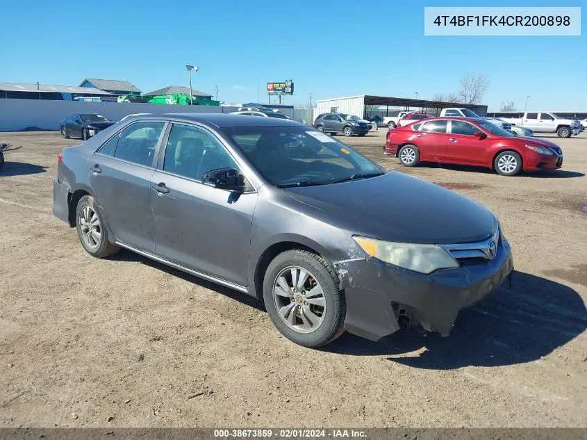 4T4BF1FK4CR200898 2012 Toyota Camry Le