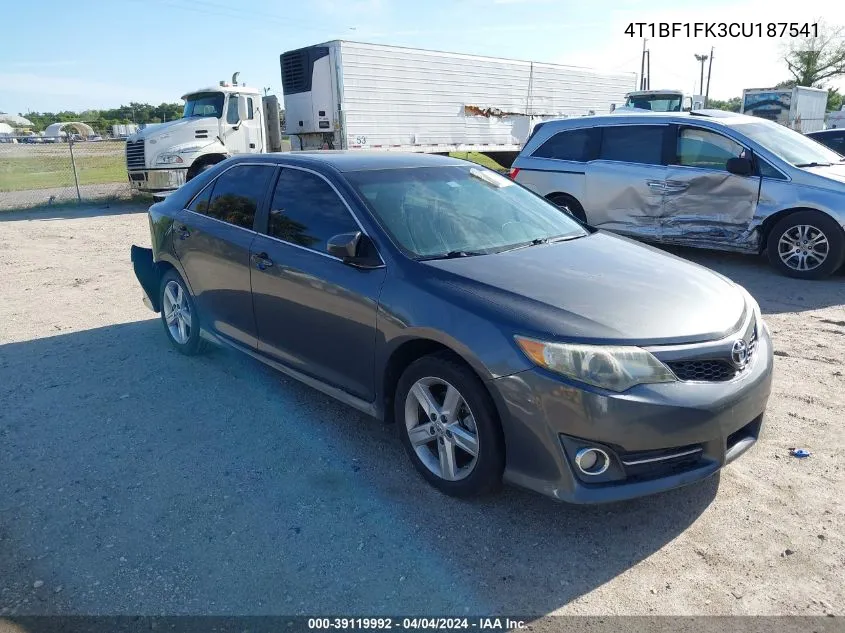 4T1BF1FK3CU187541 2012 Toyota Camry Se