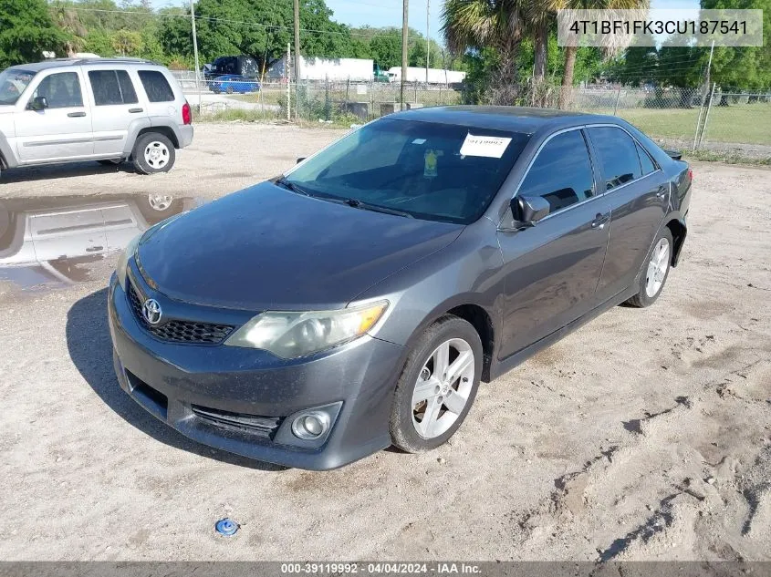 4T1BF1FK3CU187541 2012 Toyota Camry Se