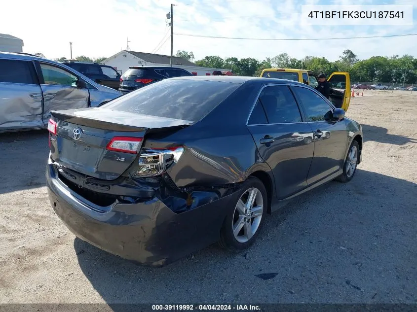 4T1BF1FK3CU187541 2012 Toyota Camry Se