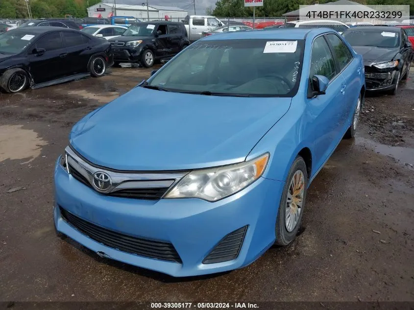 2012 Toyota Camry Le VIN: 4T4BF1FK4CR233299 Lot: 39305177