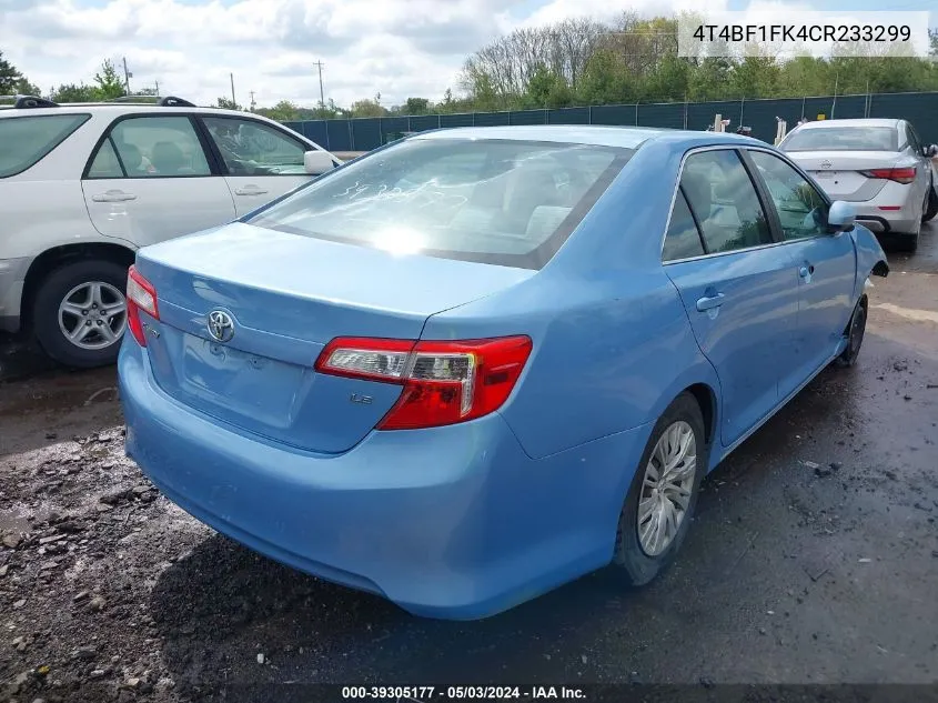 4T4BF1FK4CR233299 2012 Toyota Camry Le