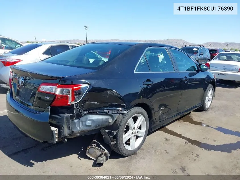 2012 Toyota Camry Se VIN: 4T1BF1FK8CU176390 Lot: 39364021