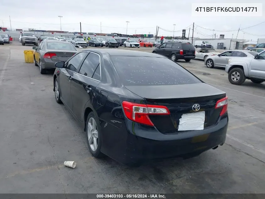 2012 Toyota Camry L/Le/Se/Se Limited Edition/Xle VIN: 4T1BF1FK6CUD14771 Lot: 39403103