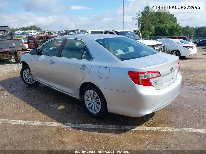 4T4BF1FK6CR273996 2012 Toyota Camry Le