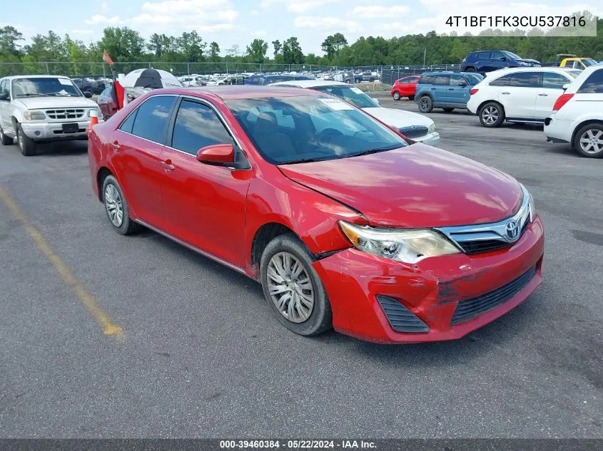 4T1BF1FK3CU537816 2012 Toyota Camry Le