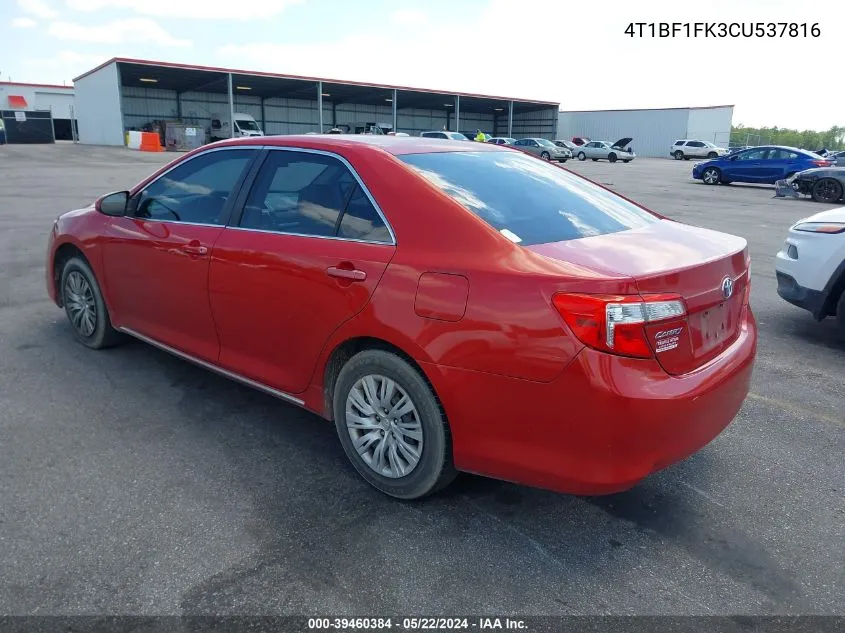 4T1BF1FK3CU537816 2012 Toyota Camry Le