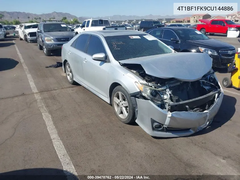 2012 Toyota Camry Se VIN: 4T1BF1FK9CU144886 Lot: 39478762