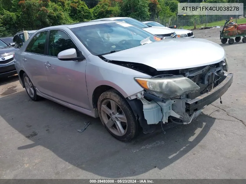 4T1BF1FK4CU038278 2012 Toyota Camry Se