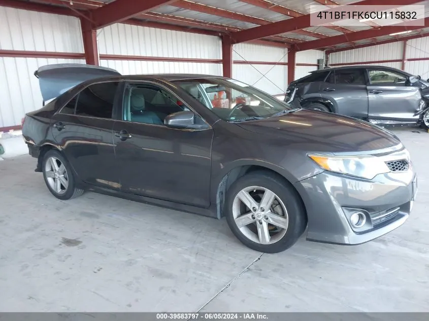 4T1BF1FK6CU115832 2012 Toyota Camry Se