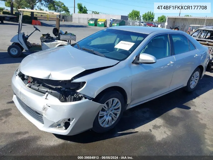 4T4BF1FKXCR177708 2012 Toyota Camry Le