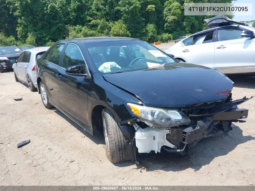 2012 Toyota Camry Se VIN: 4T1BF1FK2CU107095 Lot: 39650657