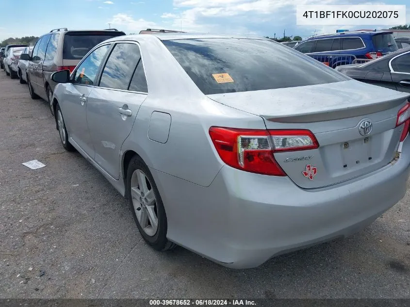 4T1BF1FK0CU202075 2012 Toyota Camry Se