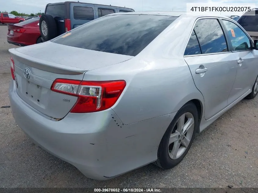 4T1BF1FK0CU202075 2012 Toyota Camry Se