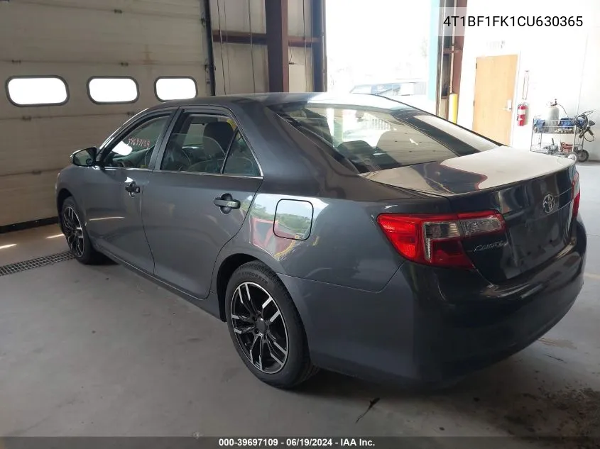 2012 Toyota Camry L VIN: 4T1BF1FK1CU630365 Lot: 39697109