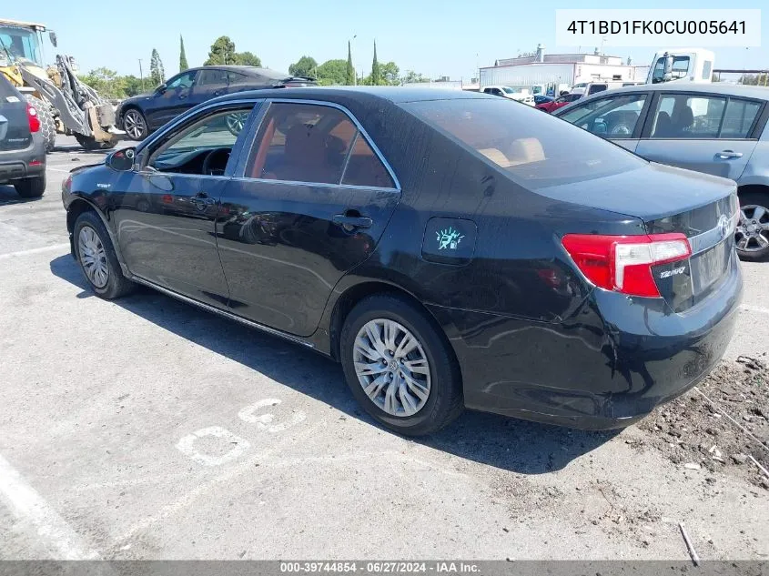 4T1BD1FK0CU005641 2012 Toyota Camry Hybrid Le