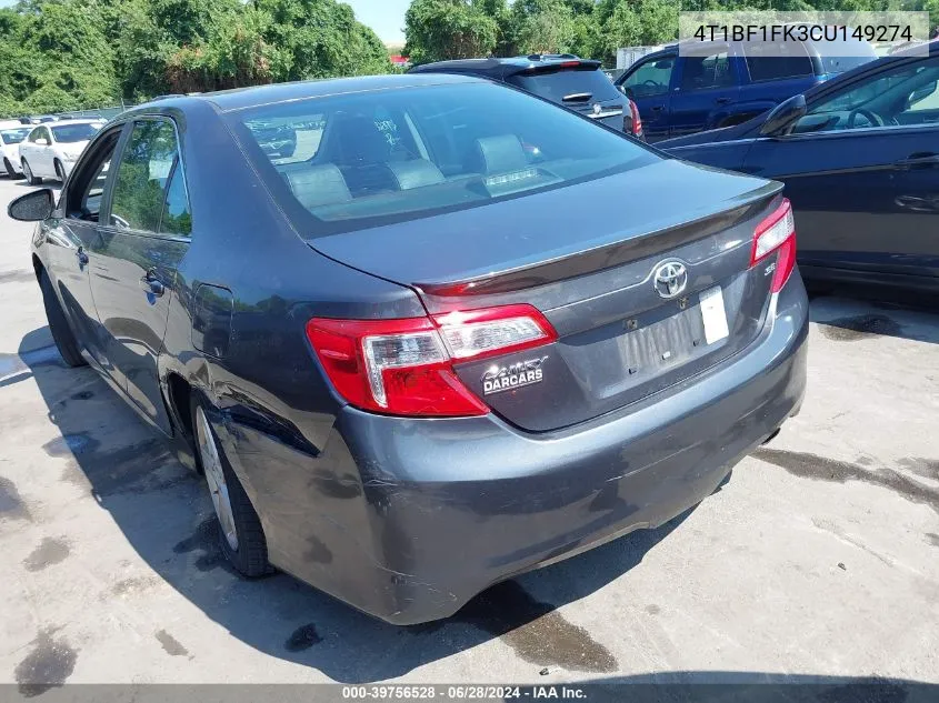 4T1BF1FK3CU149274 2012 Toyota Camry Se