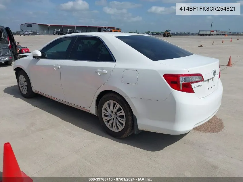 4T4BF1FK8CR254821 2012 Toyota Camry Le