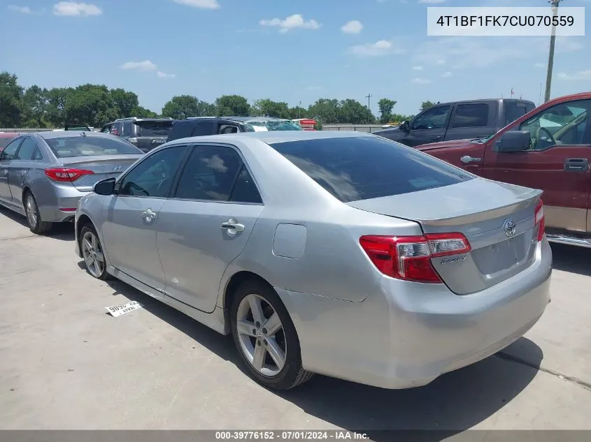 4T1BF1FK7CU070559 2012 Toyota Camry Se