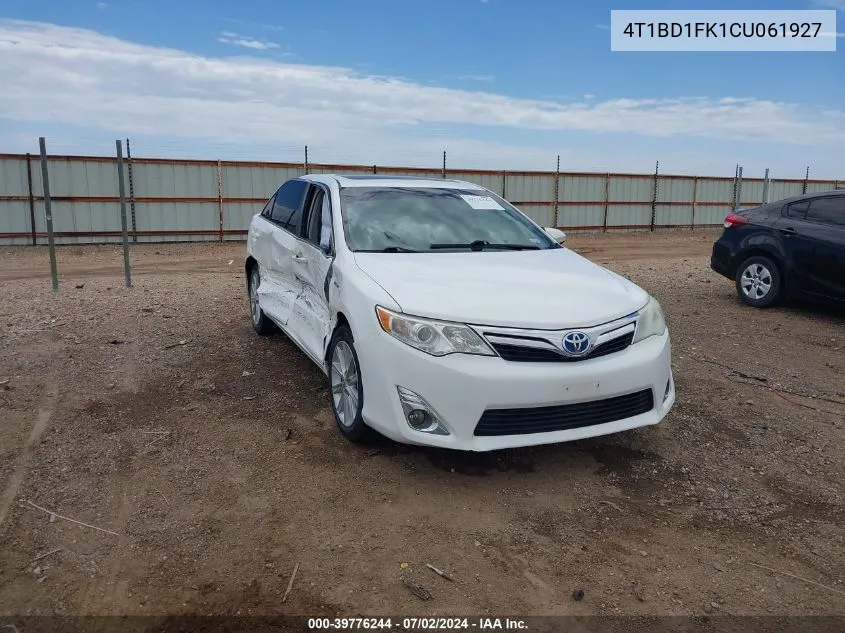 4T1BD1FK1CU061927 2012 Toyota Camry Hybrid Xle