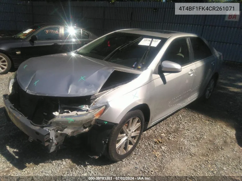 4T4BF1FK4CR261071 2012 Toyota Camry Xle