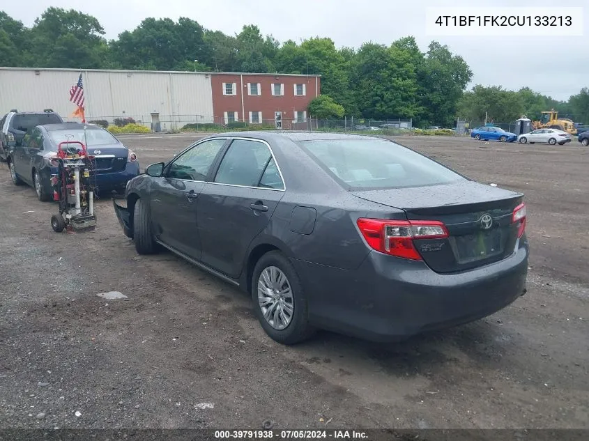 2012 Toyota Camry Le VIN: 4T1BF1FK2CU133213 Lot: 39791938