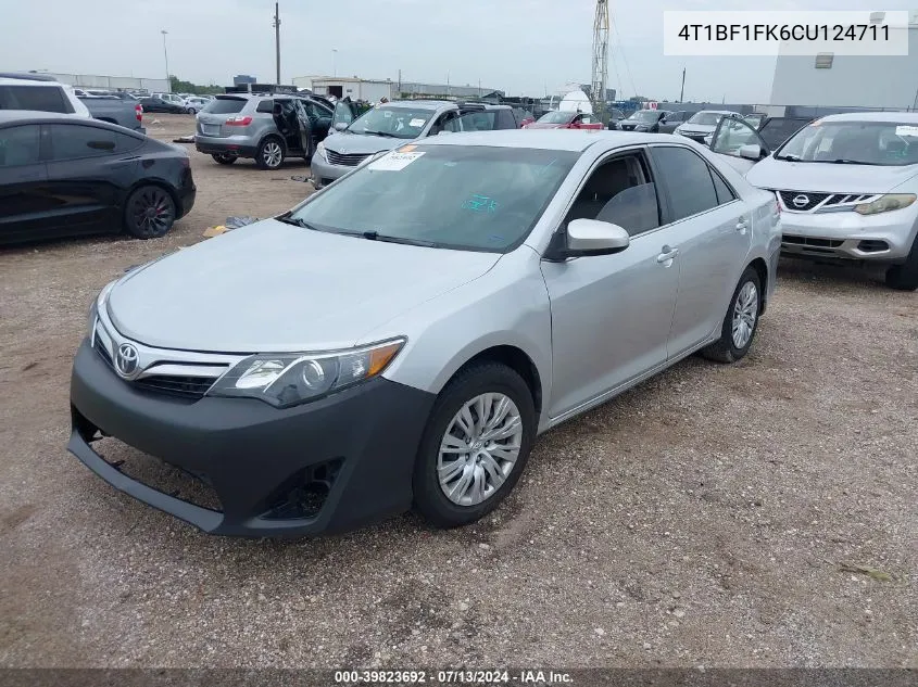 2012 Toyota Camry Le VIN: 4T1BF1FK6CU124711 Lot: 39823692