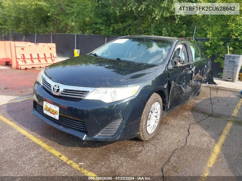 2012 Toyota Camry L VIN: 4T1BF1FK2CU628642 Lot: 39826380