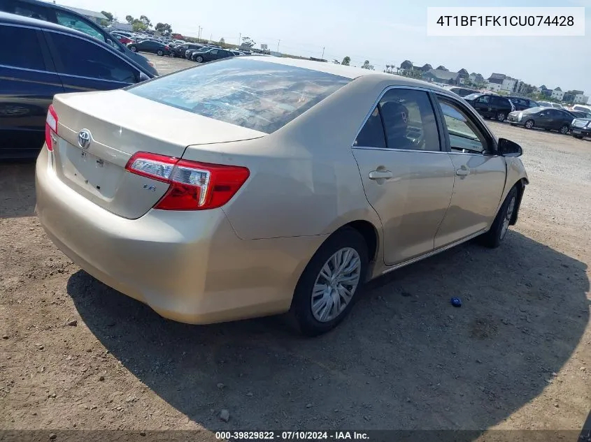 4T1BF1FK1CU074428 2012 Toyota Camry Le